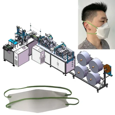 Automatic Big Fish Thumbtack Mask Making Machine for Flat Masks New Condition