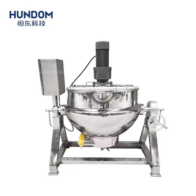 Candy Syrup Stainless Steel Heating Cooking Kettle With Agitator Jacketed Kettle Cream and Lotion Making Machine