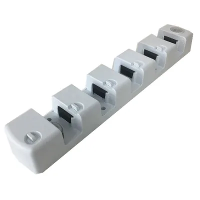 China Multifunction Plastic Behind Doors Mount Broom Wall Mop Holder 5 Clip and 6 Hook Mop Broom Holder Wall