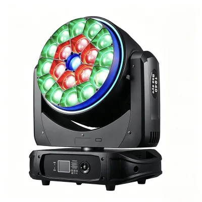 19x40W Bee Eye LED Wash Moving Head Light DMX512 Aluminum Alloy RGB Beam for Theme Park Party Lighting