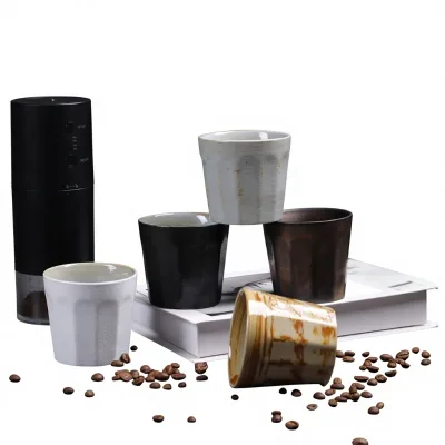 Vintage Ceramic Japanese-Style Espresso Mug-Wholesale Stoneware Travel Mug Cross-Border Supply Microwave Safe Office Use
