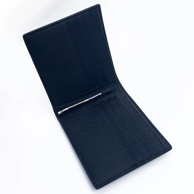 Custom logo Design High Quality Genuine Saffiano Leather Befold Men Wallet