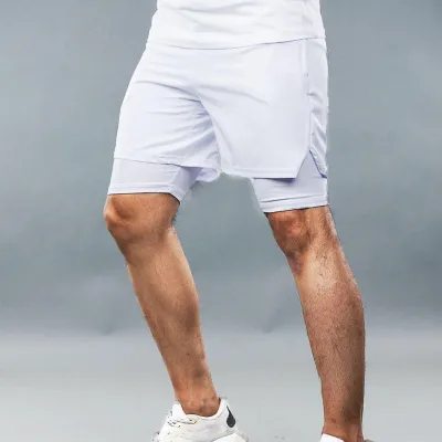 Men's 100% Cotton Woven Mid Waist Compression Liner Running Training Shorts Breathable Eco-Friendly Quick Dry Custom Athletic