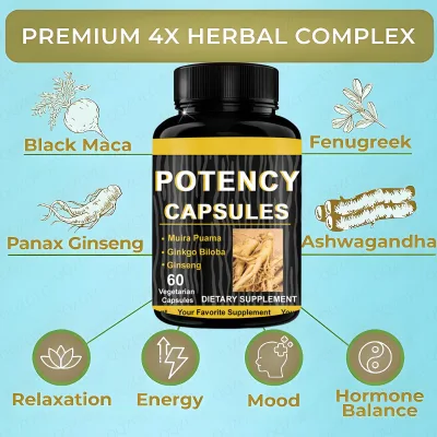 Source Factory Men's Herbal Potency Capsules 60 Counts 4X Complex Formula Vegetarian Caps Cross border Dietary Supplement OEMODM