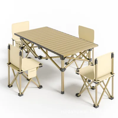 Multifunctional Outdoor Modern Design Outdoor Folding Table and Chair Set Portable Camping Picnic Furniture