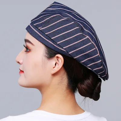 Denim Beret Chefs Cap Servers Work Hat Trucker Cap Newsboy Cap Custom-embroidered PU Professional Headwear Unisex Food
