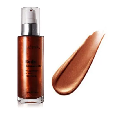 Customizable Half Cast Glow Body Lotion Long-Lasting Natural Liquid Body Shimmer Oil with Private Logo Low MOQ
