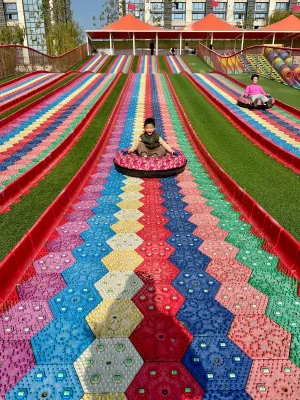Commercial Plastic Colorful Slide for Daycare Kindergarten Children's Outdoor Playground Equipment
