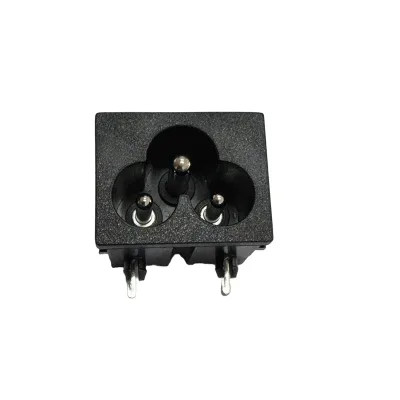 Fast Delivery IEC Ac C6 Power Inlet Connector Welding Terminal Micky Mouse 3Pin Male Plug Socket 2.5A 250V Industrial Receptacle