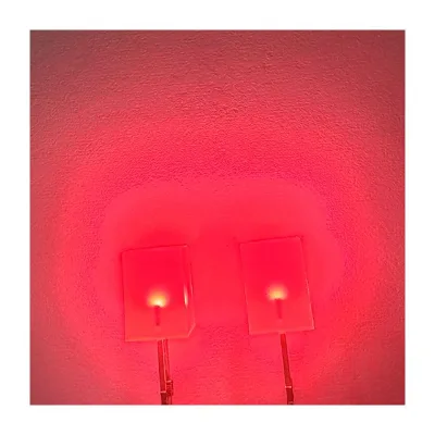 China Factory Stock Cheap Price High Bright 557 5x5x7mm Rectangle square Red Led Diodes with White Milky Diffused Lens Long Legs