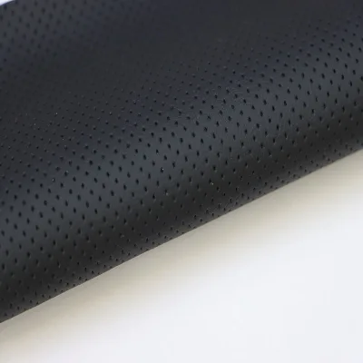 Non-penetrating Holes Leather Perforated Pinhole Synthetic Leather Punching Half Hole Leather for Car Steering Wheel Dashboard