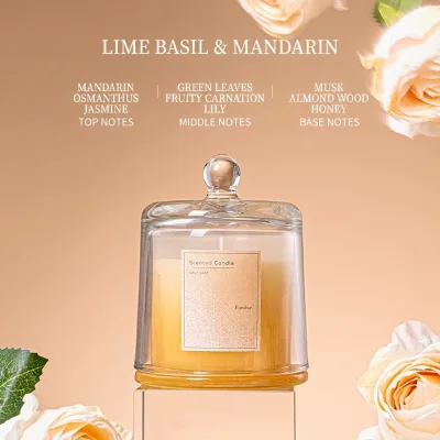 Lime Basil & Mandarin 8 Luxury Custom Soy Wax Handmade Scents Perfect Gift & Home Decor for Christmas & Wedding