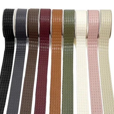 1 Inch Ribbed Velvet Ribbon Check Heat-Pressed Corduroy Cut Edge Tape for Bow Making Gift Wrapping
