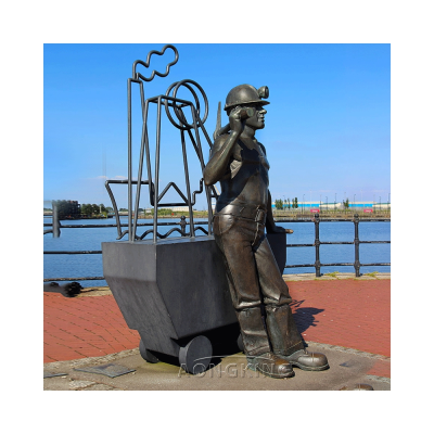Custom Outdoor Life Size Memorial Figure Bronze Worker Statue