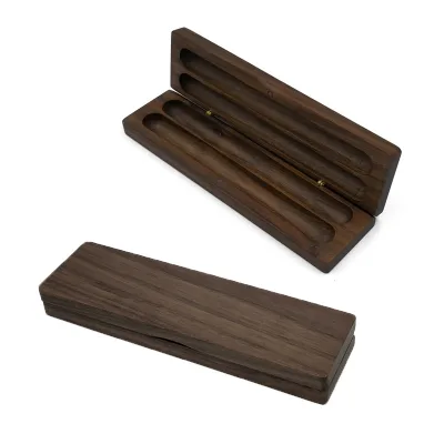 Walnut Box Solid Wood Pen Box Custom Pen Wooden Packaging Box Graduation Gift Storage Box Custom Wooden Box