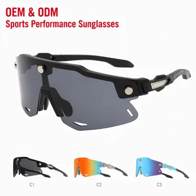 Wholesale New UV400 Tr90 Frame Material Riding Bicycle Glasses Men and Women's Outdoor Custom Sports Sunglasses AZgGKzj