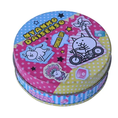 Customized Small Round Tinplate Box Cute - Style Storage Jar Creative Storage Box
