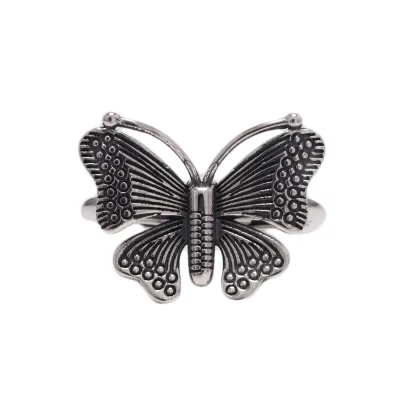 925 Sterling Silver Butterfly Ring for Women Elegant and Exquisite Jewelry Opening Type Wedding Party Gift