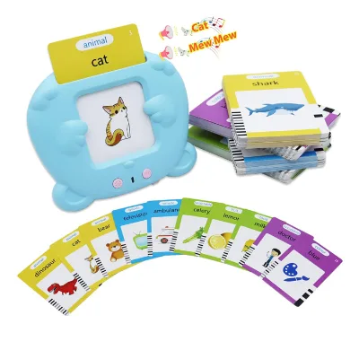 Interactive Talking Flash Card Toy for Boys 2-4 Years Kids Learning Sight Words for Speech Therapy Educational Cognitive Cards