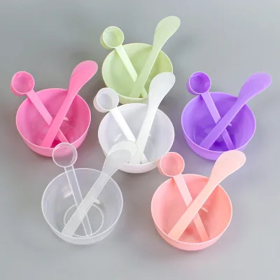 Three-Piece Beauty Masking Tool Set 3 Mask Bowl (Small) 5g Mask Stick 10ml Measuring Spoon Model Independent Packaging