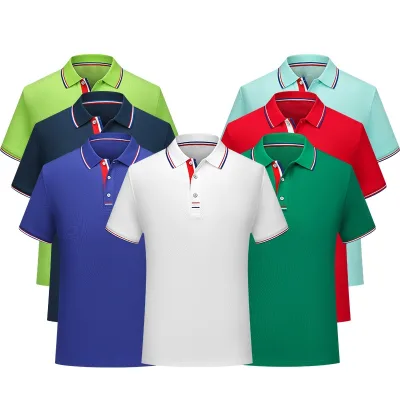 Short-sleeved Anti-shrink Golf Casual Polyester Cotton Men's Polo T -shirt Washed Custom Shirt Polo