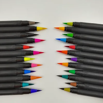 Color Set Dual Tips Watercolor Felt Tip Colored Watercolor Brush Pen in Opp Box
