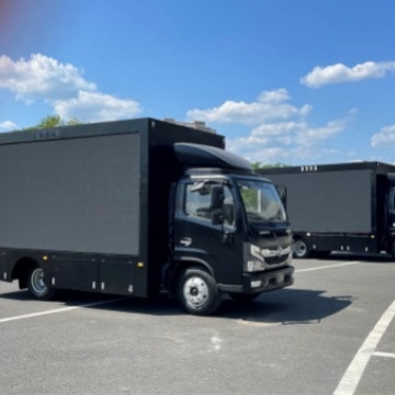 LED Large Screen Black Advertising Vehicle Mobile Media Onboard Commercial Advertising Customized Export Trade