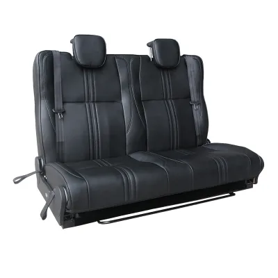 Autoliuma Bifold Foldable Bench Seat with ISOFIX Swivel Mechanism Seat Belts-for RV Interior Accessories