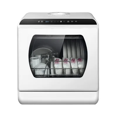 Portable Countertop Electric Plastic Hotel Dishwasher 5 Liters Built-in Water Tank Water Inlet Hose Air-drying Household