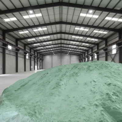 Iron(II) Sulfate Monohydrate, Light Green Color, High Purity, for Industrial and Agricultural Use.