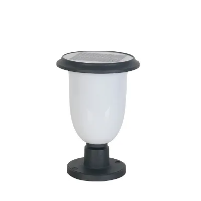 Decorative Solar Aluminum Alloy IP66 Column Pillar Lamp LED 5-Year Warranty Dimmable Outdoor Street Home Courtyard Lighting High