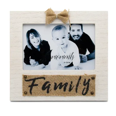 Newly Selling Cute Wooden Photo Frame Cute Baby Footprint Design for Displaying Square Wood Pictures