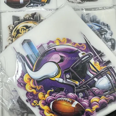 Custom heat Press Stickers Elastic plastisol Transfers screen Washable Print Transfers