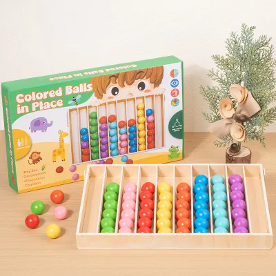 Colorful Ball Color Enlightenment Cognitive Classification Game Kindergarten Children Puzzle Thinking Training Toys