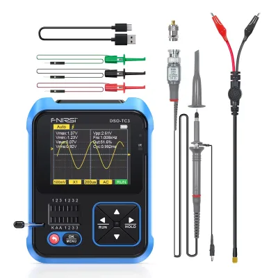 FNIRSI DSO-TC3 Digital Oscilloscope Transistor Tester Function Signal Generator 3 in 1 Multifunctional Electronic Tester