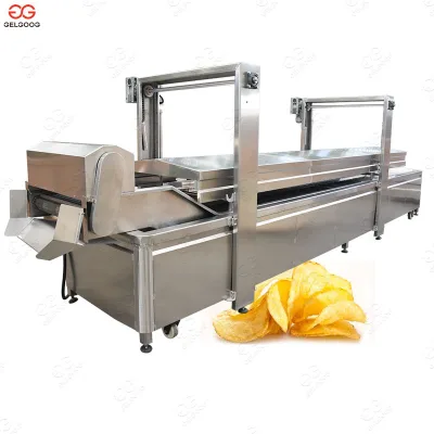 200kg/h Automatic Continuous Chin Chin Potato Chips Frying Machine Line