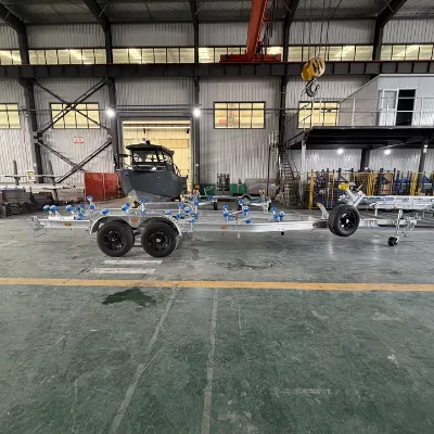 Factory Price Customizable Adjustable Bed Hot Dip Galvanized Hydraulic Boat Trailer