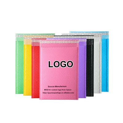 Guandu Custom OEM Order Wholesale Stock Lots Thickened Multi-Color Biodegradable Eco-Friendly Poly Bubble Book Packaging for