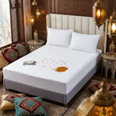 High Elasticity Deep Pocket Anti Mite Quilted Non Woven Waterproof Luxury Grade a Bed Bug Mattress Protector Cover for Hospital
