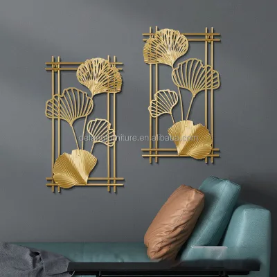 Modern Nordic Metal Wall Decoration New Chinese Style Iron Art for Home Restaurants Living Hallway Entrance Hanging
