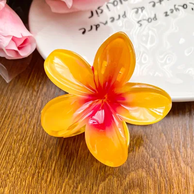 BLISSLIFE High Quality Color Hairpin 8cm Acrylic Flower Hairpin Hawaiian Style Casual Party Girl Hair Accessories