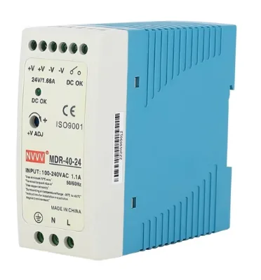 In Stock MEAN WELL MDR Track Switching DC-DC Single Output Industrial Use Power Supply (Plastic Case) 24V MDR-10-24