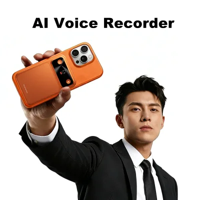 AI Voice Recorder 16GB Multilingual 118 Language Magnet Voice Recorder with AI Transcription Best for Lecture & Business Meeting