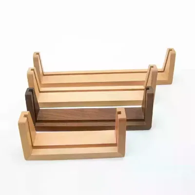Creative U-shaped Desktop Message Clip Wood Postcard Display Stand OEM Custom Photo Frame Display Table