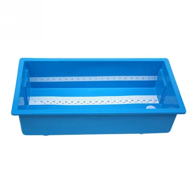 Large Fiberglass Professional Koi Pond Measuring Tank Rectangle Shape Blue Color 60cm Model