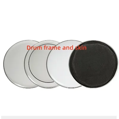 12 Inch Drum Frame, Drum Skin, Percussion Drum, Silent and Soundproof Double-layer Oil Skin