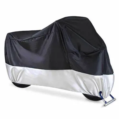 210D Oxford Outdoor Waterproof Motorcycle Covers Black Custom Size and Color