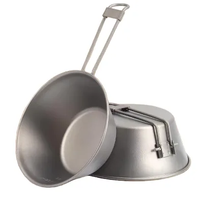 Pure Titanium Bowl Portable Foldable Light and Healthy Camping Bowl