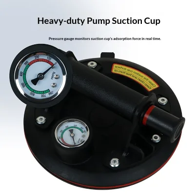 Air Pump Manual Heavy-duty 8-inch Lithium-battery Electric Suction Cup Automatic Air-replenishing Pressure Gauge for Glass Tile