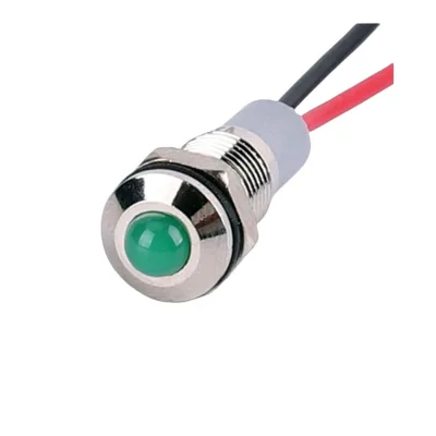 8mm RGB Pilot Lamp Waterproof 3V 12V 24V 110V 220V Mini Three Color Wired Tri-color Metal Indicator Light